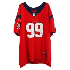 Nike NFL On Field Houston Texans‎ #99 JJ Watt Red Football Jersey, Size 56/3XL